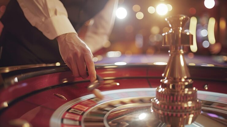 lautmerah4d live-dealer table interface showing blackjack game with dealer and betting options
